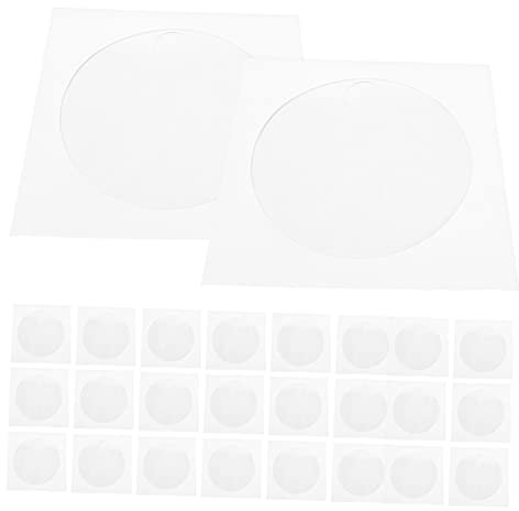 DIYEAH 100pcs Cd DVD Paper Bag White Cd Sleeve Envelopes for Disc Storage Cases Space for Cover