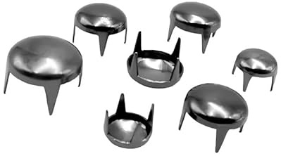 Lot de 100 rivets à dôme ronds en laiton noir de 5 mm, clous en métal, perles griffes, pour la couture du cuir, les vêtements, les sacs, les chaussures