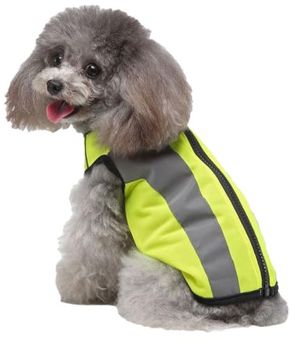 Weste Für Hunde,Sicherheitsweste für Hunde mit hoher Sichtbarkeit und Reflektoren - Fluoreszierende Sichtbare Jacke Atmungsaktive Tierbekleidung Für Welpen Spaziergang Jagd