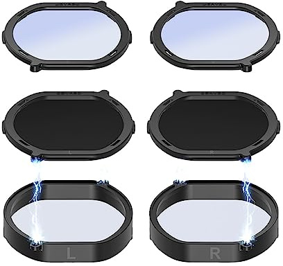 Tagtight Tapa Protectora de Lente y Lentes de prescripción VR para PS VR2, antimiopía, Tapa Protectora de Silicona, Gafas magnéticas Negras, de protección Desmontable rápido para PS VR2