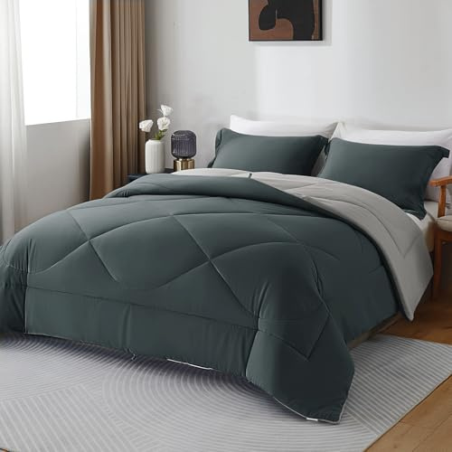 beeweed Bettdecke 135x200 Ganzjahresdecke Wende-Steppdecke Oeko-TEX Zertifiziert 300GSM 4 Jahreszeiten Bettdecken Duvet 135x200cm Weiche Mikrofaser Schlafdecke mit Kissenbezüge