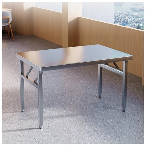 NQNFWCRJ Tavolo da Lavoro in Metallo per Sala da Pranzo Gambe del Tavolo Ispessite Angoli Arrotondati Design Pieghevole a Molla Piedi Arrotondati Silenziosi