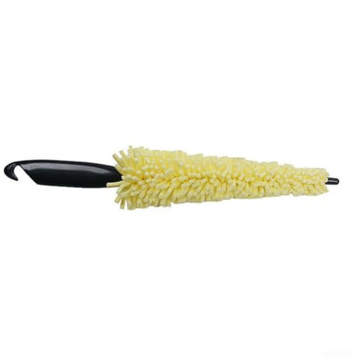 Brosse de nettoyage de roue de véhicule avec éponge et matière plastique, conçue pour le nettoyage des pneus et des jantes sur différents types de roues en caoutchouc