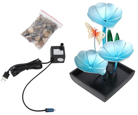 Tablero de Mesa Fuente de Hierro Fuente de Agua USB Fuente de Cascada de Escritorio pequeño con luz LED para la Sala de Estar en el hogar Decoración de la Oficina