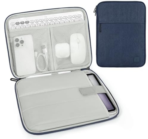 Dadanism 13 Pulgadas Funda Bolsa Protectora Acolchada, Gris Azul | para iPad Pro 13 M5/M4, iPad Air 13 M4/M3, MacBook Neo 13, MacBook Air 13 M5/M4, Galaxy Tab S10+ 12,4,Idea Tab Pro 12,7