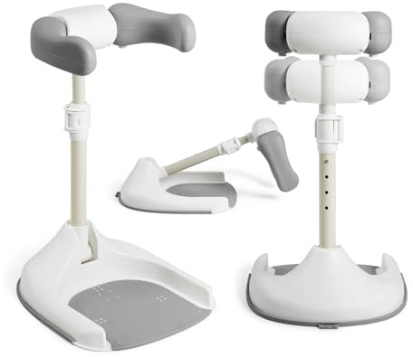 Ms BabyWorld - Soporte de baño y ducha para bebé - base antideslizante, altura y anchura ajustable - Plegable - Torre Bañera Ajustable para Bebé - Ayuda la transición a la ducha de pie +6meses