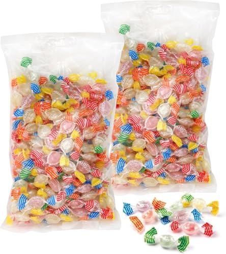 VICENTINI Caramelle Stevia Misto Frutta Senza Zucchero 1KG (2 buste da 500g caduna) Gusti: fragola, arancia, limone, ribes e mela verde -