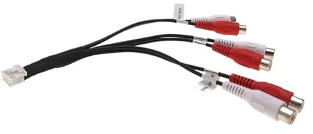 Adaptateur De Câble RCA De Sortie De Caisson De Basses Avant Et Arrière Stéréo for Autoradio 12 Broches Compatible Avec Pioneer DEH-P910 P930 P940 P099 FH-P099MD AVH-P9DVA(A-18cm)