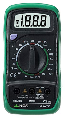 KPS-MT30 Multimetro digital Tensión DC/AC 600V Corriente DC 10A 2000 cuentas