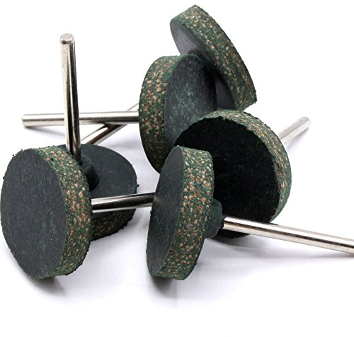 Lot de 6 disques abrasifs en caoutchouc de 25 mm pour Dremel Proxxon Accessoires Mini ponceuse Outil multifonction