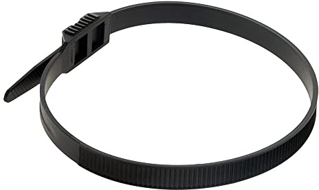 Zenitech - Set di 25 Fascette per Cavi 9x260mm - Plastica Resistente - Nero - Installazione Rapida, Fissaggio Cavi e Guaine - Adatto a Fascette di Varie Dimensioni