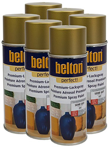 Kwasny Gold Lackspray Deko Glänzend 400Ml Spraydose Dekolack Sprühlack 328 102 6X