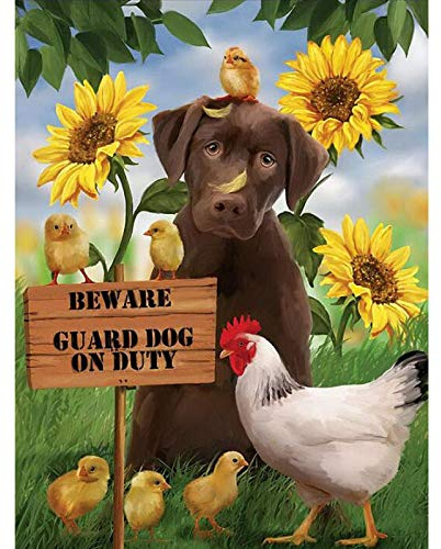 YSCOLOR Diamond Painting Hund Diamant Broderi Mosaik Väggdekoration Diy Strass Klistra Diamantmålning Korsstygn Djur Kyckling Väggkonst Presenter 30X40cm