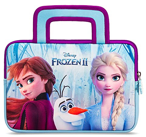 Pebble Gear Frozen 2 Carry Bag - Universal neoprene kids carrry bag in Disney Frozen 2-Design, for 7' tablets (Fire 7 Kids Edition, Fire HD 8 case), durable zip, Elsa, Anna and Olaf