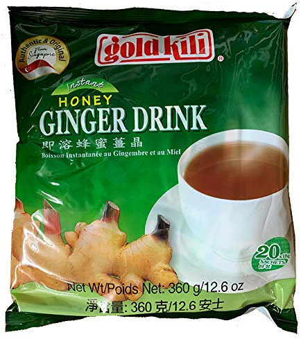 GOLD KILI Instant-Honig-/Ingwer-Tee-Drink – 18 g x 20 Beutel – 360 g Original