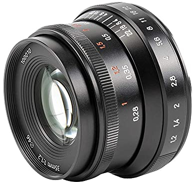 7artisans 35mm f1.2 Mark II APS-C Obiettivo a focale fissa con apertura più grande adatto per fotocamere mirrorless compatte Canon per Eos-M1 Eos-M2 Eos-M3 M5 M6 M10 M100 M50