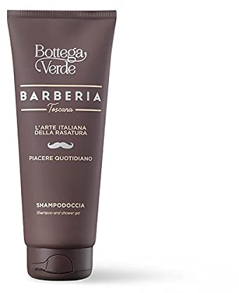 Bottega Verde - Shampoodoccia, Barberia Toscana, 200 ml, Uomo, con Note di Legni Pregiati, per Corpo e Capelli