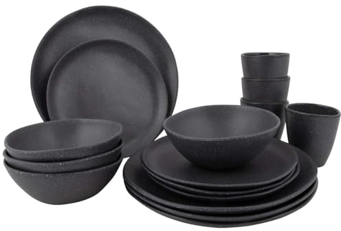 Bo-Camp - Urban Outdoor - Vajilla - Hoxton - 16 Piezas - Gris