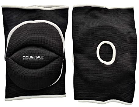 coppia di ginocchiere imbottite per pallavolo in cotone elasticizzato imbottitura in eva sport volley knee pads (L, nero)