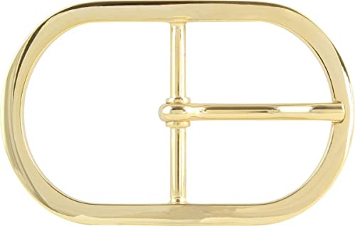 BELTINGER Gürtelschnalle Doubles 4,0 cm | Buckle Wechselschließe Gürtelschließe 40mm Massiv | Dorn-Schließe | Wechselgürtel bis 4cm | Gold Glänzend