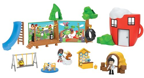 Adopt Me! AME0019 - Café und Spielplatz Deluxe Spielset, offizielles 23-teiliges Set mit exklusivem Spielcode, Art: Uni