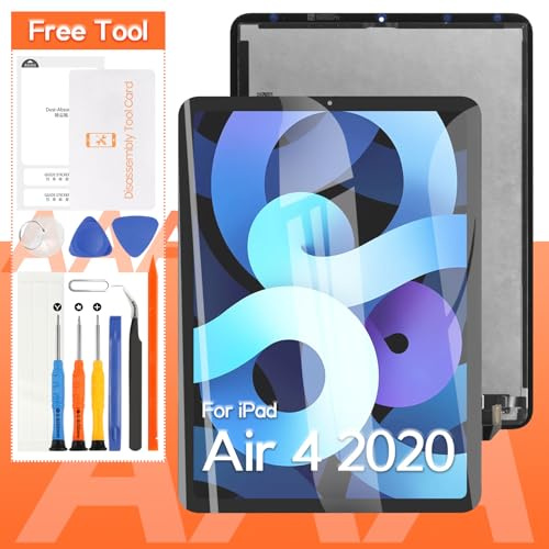 Reemplazo de pantalla LCD para iPad Air 4 2020, para iPad Air de 4ª generación de 10.9 pulgadas A2324 A2072 A2325 A2316 pantalla LCD digitalizador montaje completo (negro)