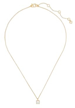kate spade new york Little Luxuries 6mm Square Pendant, Cream/Gold, One Size