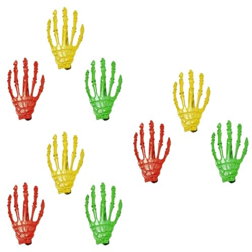 FRCOLOR 9 Pièces Barrette Griffe Crâne casque de fête d'halloween pinces à cheveux goody pour femmes barrette halloween épingle à cheveux pinces à cheveux enfants pour filles rouge