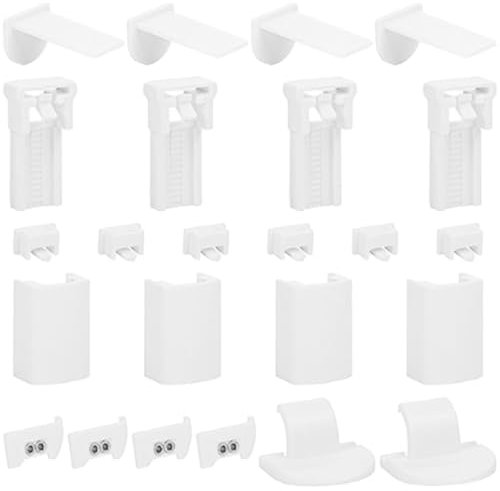 Soporte de sujeción para estor, doble estor sin taladrar, juego de accesorios, soporte de sujeción para PVC, ventanas de madera, hoja de puerta