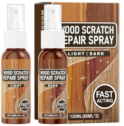 Dissolvant de rayures sur bois, dissolvant de rayures pour meubles en bois, Spray anti-rayures Instant Fix, Cirage de sol et restaurateur de brillance naturelle, élimine les rayures, laisse la couche