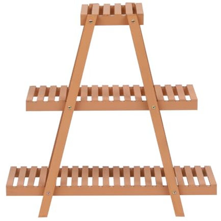 Pflanzenregal Blumenregal Blumentreppe 3 Ebenen Holzregal Blumenständer für Indoor Fensterbank Wohzimmer Garten 80 cm x 25 cm x 78 cm