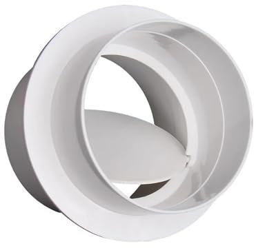 OZXLH 1 clapet Anti-Retour de Ventilateur d'extraction en PVC for Salle de Bain et Cuisine, vanne à Un Watt, Tuyau Rond, clapet Anti-Retour, 80-250 mm, système de Grille de Ventilation en ABS(100mm)