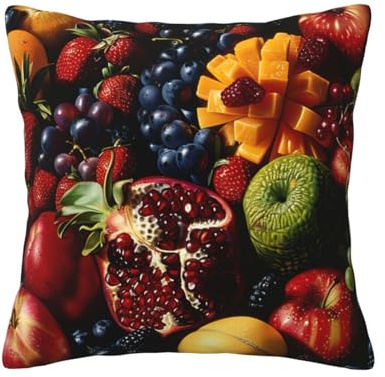 Hgvcse Weihnachts-Kissenbezüge mit frischen Früchten, Standard, Stuhlkissen, Bodenkissen, Queen-Size-Bett