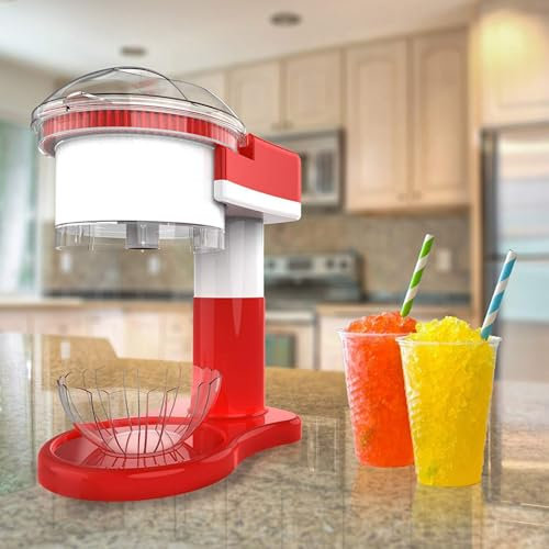 Máquina de trituración de hielo eléctrica para hielo afeitado, 500 ml, máquina de cubitos de hielo compacta para bolas de nieve caseras, granizados, cócteles, frappé, café, té helado, máquina de