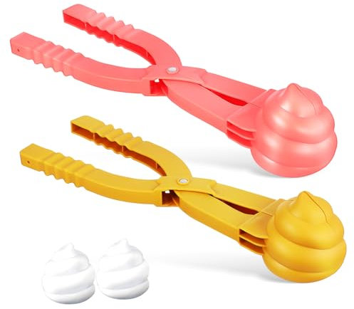 YARNOW 2stücke Schneeball Clip Mit Langer Griff Für Schneespielspielzeug Für Outdoor Schneespielzeug Schneeballformer Für Winter Aktivitäten