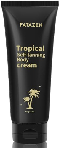 FATAZEN Natural-Looking Self Tanner Lotion, Long Lasting Streak-Free Sunless Tanning Cream for Face & Body, Organic Moisturizing Bronzed Glow Overnight Tan, No Fake Tan Smell, Vegan & Cruelty Free