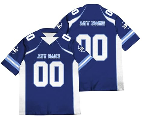 Maillot Personnalisé de Football Américain, T-Shirt Personnalisé avec Nom, Numéro et Logo, pour Enfants, Adultes, Garçons, Filles, Hommes et Femmes