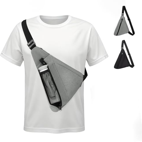 OSOCE Umhängetasche Herren RFID-Blockierung Diebstahlsicher Schultertasche | Wasserabweisende Brusttasche, Verstellbarer Schultergurt, Leicht, Ideal für Reisen, Radfahren und Pendeln