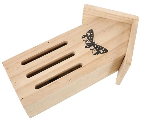 ifundom Comedero Colgante para Jardín Madera Natural Hábitat de Mariposas al Aire Libre Diseño Único Refugio Seguro Decoración Jardín Exterior