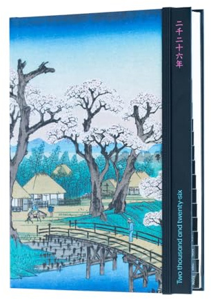 Grupo Erik Kalender 2026 Buchkalender A5 Terminplaner 2026 Koganei Border - Jahreskalender mit Wochenplaner - Terminkalender Planner 2026 A5 - Offizieller Japan Organizer Geschenke