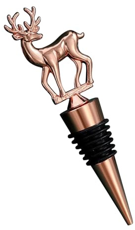 Gihioue Cierres para botellas de vino de ciervo, reutilizables, tapón de botella de vino, tapón de corcho reutilizable para bodas, cumpleaños, Acción de Gracias, bar, fiesta, decoración