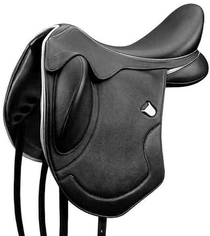 EQUIGEAR Zeitlos eleganter Hochleistungs-Allzweck-Springsattel aus Leder für Pferde – Komfortabler Reitsattel mit ausgewogener Sitzposition und robuster Verarbeitung (15 inches)