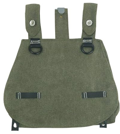 CDJBHW Bread Bag German Canvas Outdoor Classic Reproduction Historical Prop Green Bag
