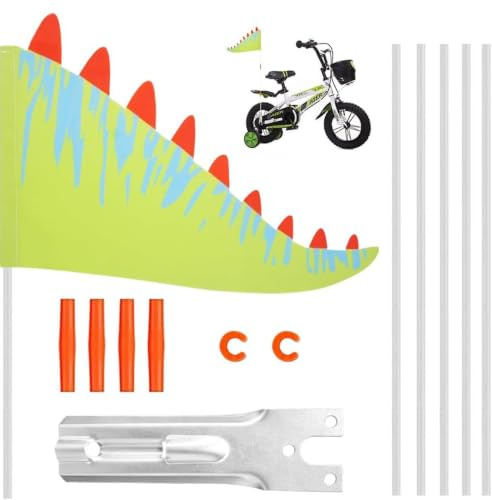 Mailfull Drapeau réfléchissant de 150 cm pour remorque de vélo, fanion de sécurité avec support réglable pour remorque, scooter ou kart