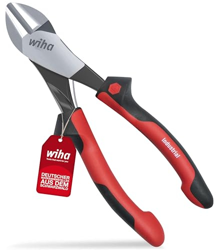 Wiha Kraftseitenschneider Industrial mit DynamicJoint® 160 mm I Seitenschneider mit ein- und ausschaltbarer Öffnungsfeder (41327)