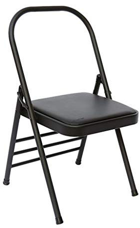 Training Yoga-Stuhl Angelstuhl Für Außenbereich Klappstuhl Hilfsstuhl Fitnessstuhl Iyengar Yoga-Stuhl Yoga-Übungsstuhl (Lastgewicht: 150kg) Fitness (Color : Black, Size : 40 * 40 * 83ccm)