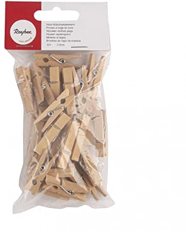 Rayher Molette di Legno, Naturale, 3,5 cm, 32 Stk