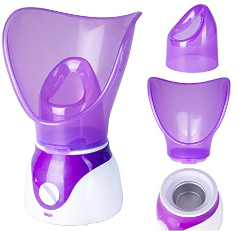 Vapeur facial professionnel pour la Nez encombré - Kits de pulvérisateur portatifs de nano brume SPA domestique, Soulagement des symptômes d'infection des sinus - Soins Thermique de Sauna