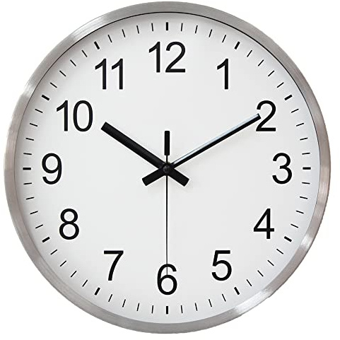 HZDHCLH 30CM Wanduhr Modern Quartz Lautlos wanduhren rund Ohne Tickgeräus | DekorativeWanduhr für Wohnzimmer, Schlafzimmer, Küche (Weiß)