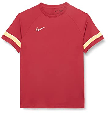 Nike Mens Top M NK DF Acd21 Top SS, Team Red/White/Jersey Gold/White, CW6101-677, XS